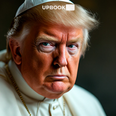 Foto Donald Trump de papa bomba na internet! Entenda abaixo o que aconteceu. foto Donald Trump de papa
