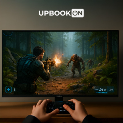 Imersão total garantida com a TV Gamer Samsung, unindo desempenho e qualidade de imagem! TV Gamer Samsung